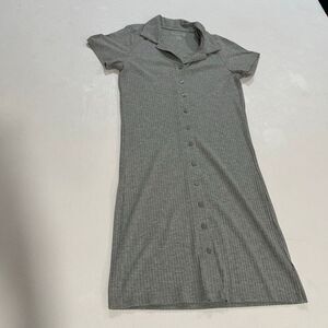 American Eagle Ribbed Button Front Shirt Dress – Medium